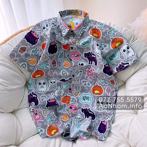 [Hàng Đặt May] Áo Sơ Mi Hoạt Hình - Ma B�...