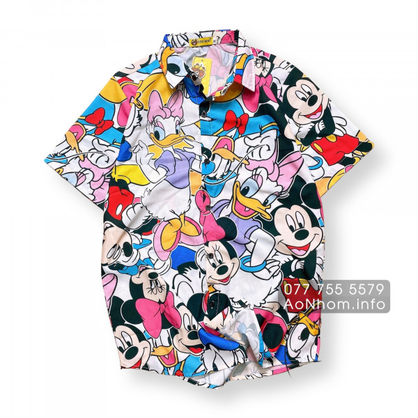 [Hàng Đặt May] Áo Sơ Mi Hoạt Hình - Chu�...