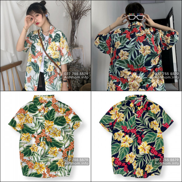 Áo Sơ Mi Đi Biển - Bông Hoa Dăm Bụt - Ch�...