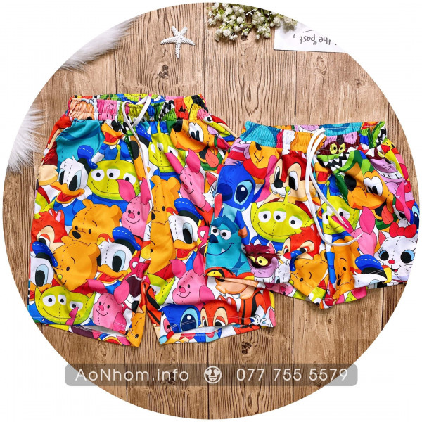 Quần Thun Hoạt Hình - Gấu Pooh, Chó Pluto,...