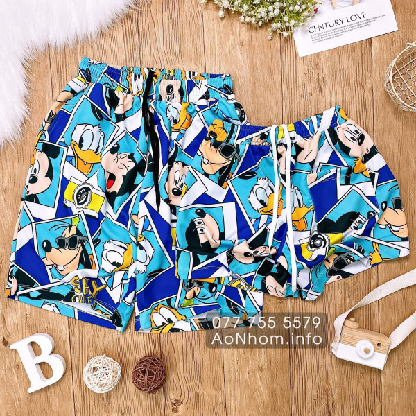 Quần Thun Hoạt Hình - Vịt Trắng, Mickey �...
