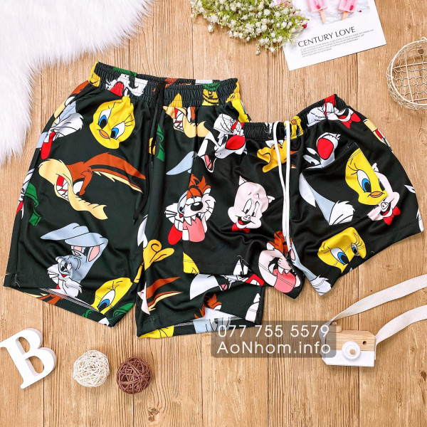 Quần Thun Hoạt Hình - Heo Hồng, Vịt Vàng...