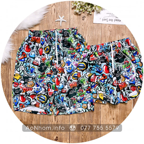 Quần Thun Hoạt Hình - Ma, Trái Dâu - Chất...