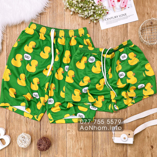 Quần Thun Hoạt Hình - Vịt Xanh - Chất Thu...